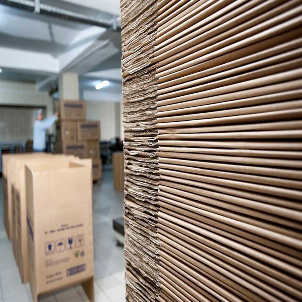 Manufacturer of cardboard used by shipping companies.